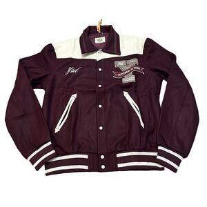 Yesterday is Dead YELLOWSTONE Wool Blend Western Varsity Jacket Size Small NWT